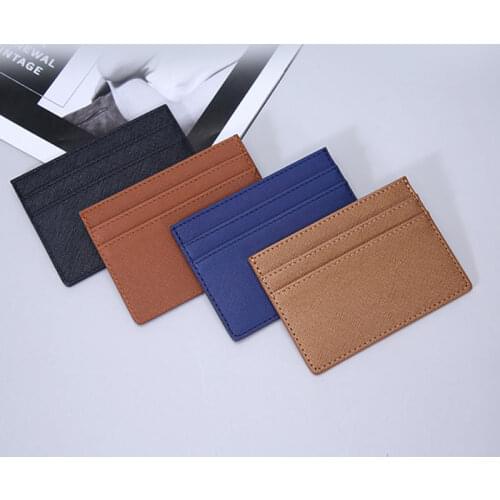 Slim Card Bag Fashion Slim Bank Credit Id Cards Coin Pouch Case Solid Color Unisex Business Wallet Organizer Women Men Wallet