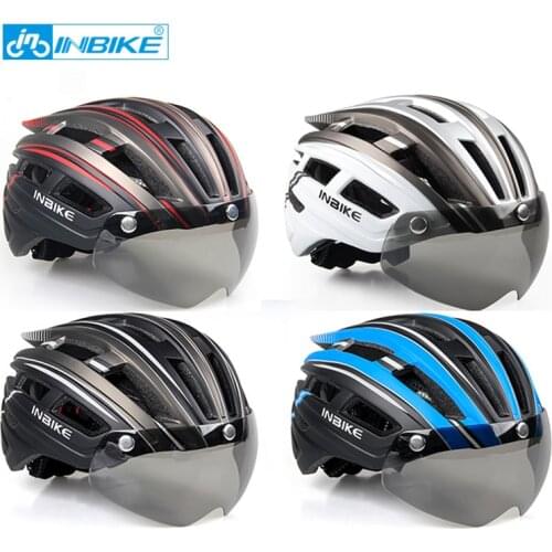 Cycling helmet with light road bike mountain bike helmet with goggles mbt bike hats for men and women riding bicycle helmet