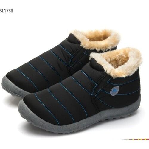 2018 new Women Winter Shoes Couple Unisex Snow Boots Warm Fur Inside Antiskid Bottom Keep Warm Mother Casual Boots