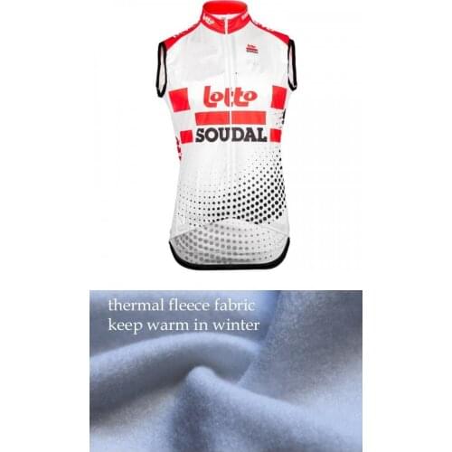 WINTER FLEECE THERMAL 2019 LOTTO SOUDAL TEAM Sleeveless Cycling Vest Mtb Clothing Bicycle Maillot Ciclismo Bike Clothes