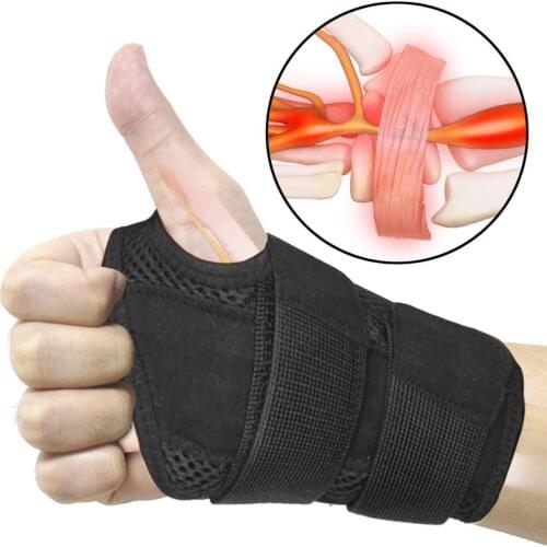 1PC Tunnel Wrist Brace Support Sprain Forearm Splint Band Strap Wristband Wrist Support Weight Lifting Gym Training Wraps