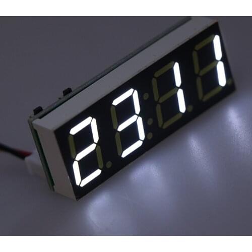 12V 5-24V Electronic Voltmeter Thermometer Clock for Car Auto LED Monitor Module R9JC
