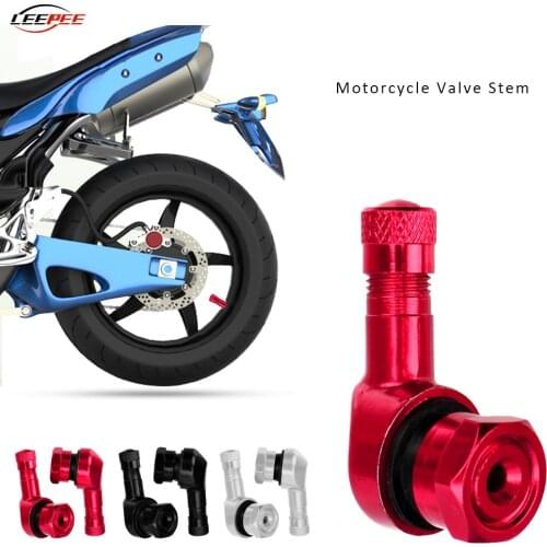 2pcs Motorcycle Valve Stems Caps Wheel Tire Tubeless Parts Kit 90° Bent Design Aluminum Motor Motorbike Accessories Replacement