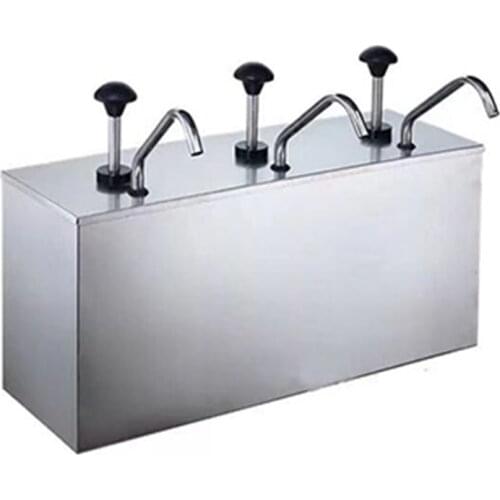 2 Bucket 3 Bucket Sauce Dispenser Pump Squeeze Condiment Dispensing Stainless Steel