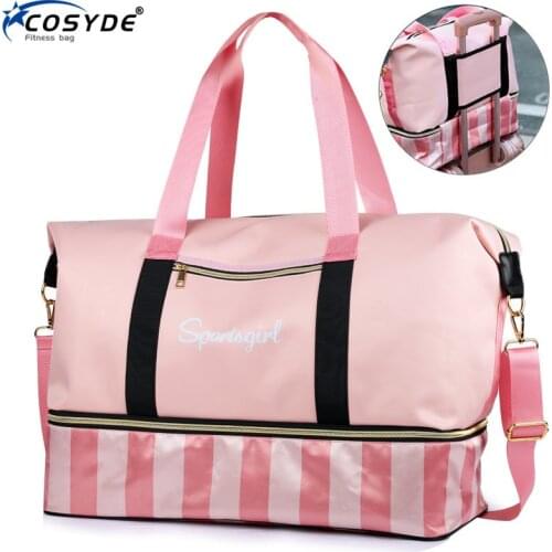 2021 Yoga Bags Gym Tas For Fitness Sac De Sport Bag Dry Wet Sports Training Gymtas Handbags Travel Swim Sack Striped Sporttas