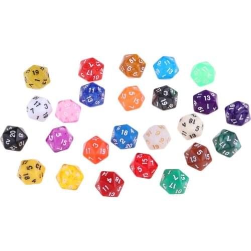 25Pc 10mm Dices Set for D&D TRPG MTG Board Game Party Supplies Gifts