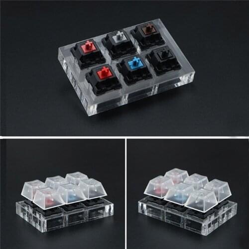 Acrylic Keyboard Tester Shaft Kit Transparent Keycaps Sampler for Cherry Switches Accessories