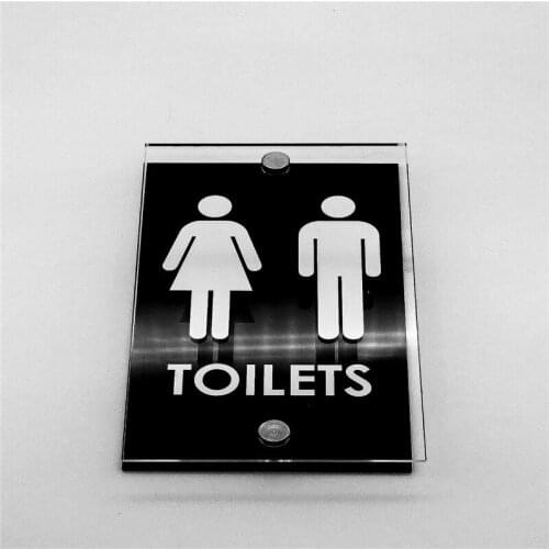 Acrylic toilet sign / plaque / toilet house number/toilet sign/Mens and womens toilet signs