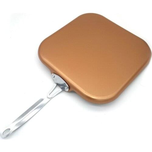 Non-stick pan copper ceramic frying pan 11 inches non-stick pan copper ceramic coating pan with stainless steel handle 3