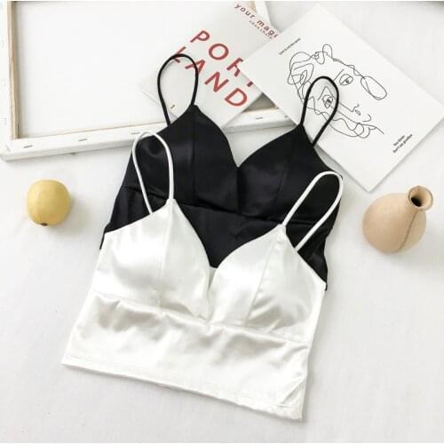 New Women wireless bra top Sexy Strap Silk smooth Plunge Bralette Bra Sleeping brassiere Push Up Bras sexy lingerie Top