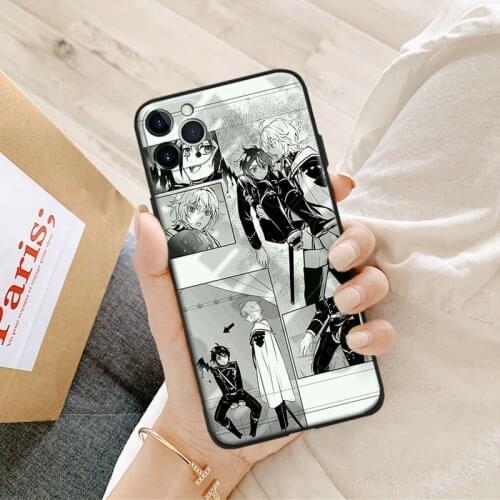 Seraph of the end yuichiro x mika art For IPhone Se 6 6s 7 8 Plus X XR XS 11 12 Mini Pro Max Glass TPU Silicone Phone Case Cover