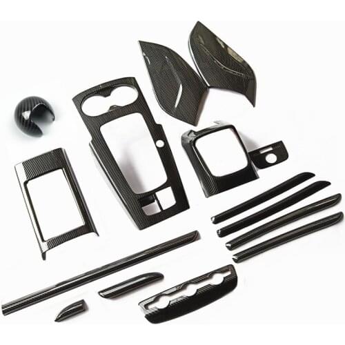 Center Console Gear Shift Frame Decoration Carbon Fiber Color For Audi A3 8V 2014-18 ABS Air Condition Outlet Panel Decorative