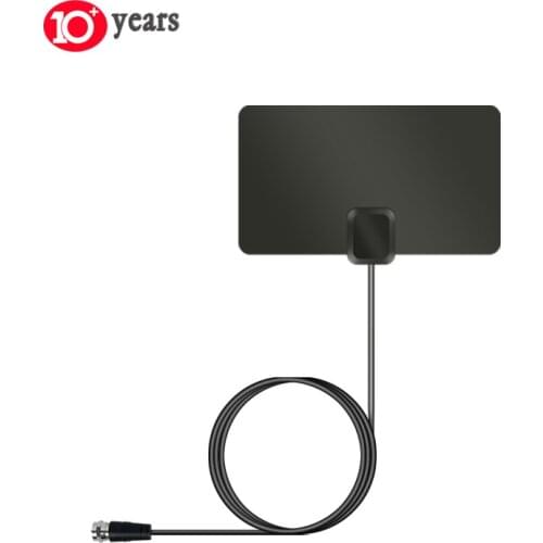 Cheap Mini Flat Indoor HDTV Antenna Factory Price 4K Digital Active 1080P TV Aerial with Amplifier for DVB-T2 ISDB ATSC UHF VHF