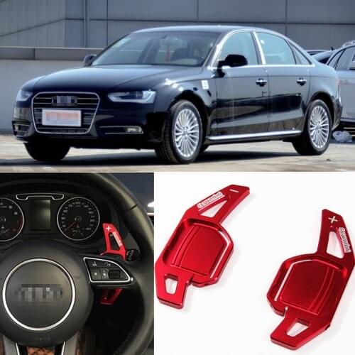 Tommia 2pcs Steering Wheel Aluminum Shift Paddle Shifter Extension For Audi A4L 2013-2016 Car-styling