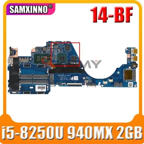For HP 14-BF Laptop motherboard With SR3LA i5-8250U CPU 940MX 2GB GPU DCM42 LA-F035P 940760-601 940760-001 MB 100% Tested
