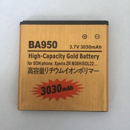 For Sony Xperia BA950 battery Replacement Bateria For SONY Xperia ZR M36h SOL22 C5502 C5503 BA950 SO-04E AB0300 batteries