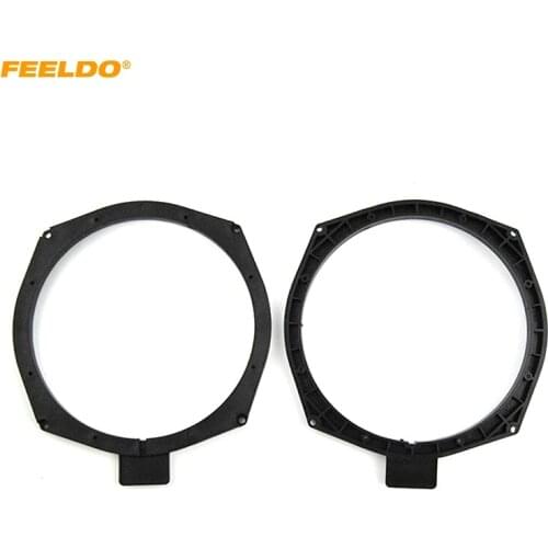 FEELDO Car 8 inch Bass Mat Speaker Spacer for BMW 5 Modified Audio Pad Washer Rings Adapter Kit Bracket Holder Kits #6025