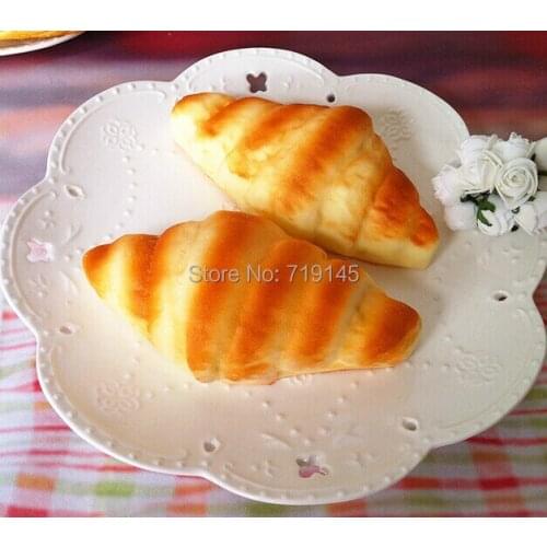 Artificial PU fake cream croissant bread food Kitchen restaurant decorated DIY wedding festival props toy