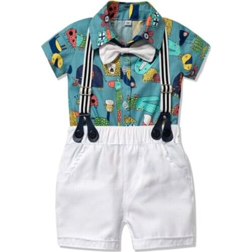 Baby Boy Summer Clothes Set Toddler 0-18 Months Kids Boy Clothing Lovely Baby Summer Boy Set Clothes Cartoon Toddler Clothes Set