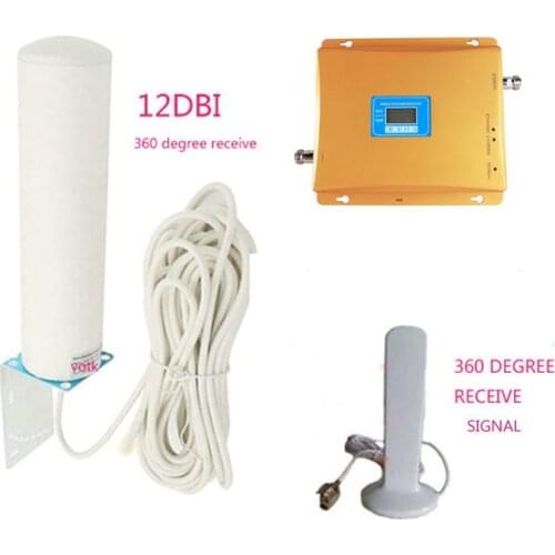 Mobile 2G4G LTE Signal Booster GSM Celluar 9001800 MHZ Dual Band Repeater with Omni Outdoor Antenna