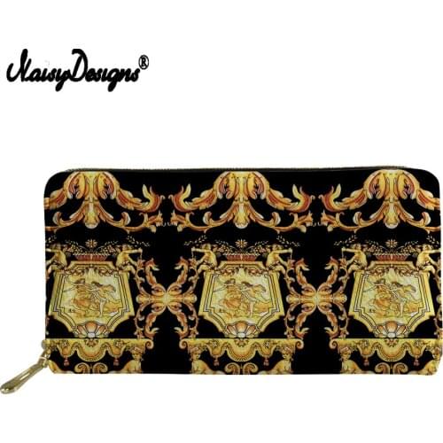 Fashion Women PU Wallet European and American Floral Print Money Coin Purse Bag Clutch Card Zipper Holder Organizer Dropshipping