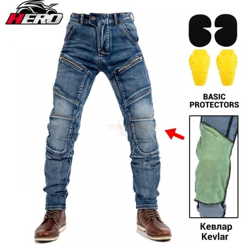 Motorcycle Jeans Men Anti-fall Summer Pants Trousers Man Protectio Added The Aramid Wearable For Knee Area Motocross Pants