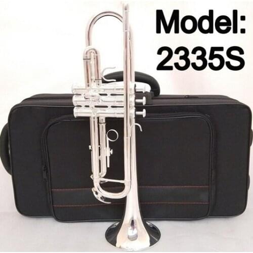 Music Fancier Club Bb Trumpet 2335S Silver Plated Music Instruments Profesional Trumpets Student Included Case Mouthpiece
