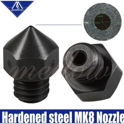 Mellow High Temperature Hardened Steel MK7 MK8 Nozzles F/ Micro Swiss Creality CR-10 Ender 3 Hotend Prusa i3 3D printer