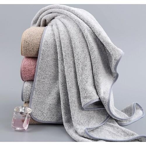 70x140cm Soft Absorbent Bath Towel for Adults Bamboo Charcoal Coral Velvet Fiber Quick-drying Turban Beach Towel Turkish Towel