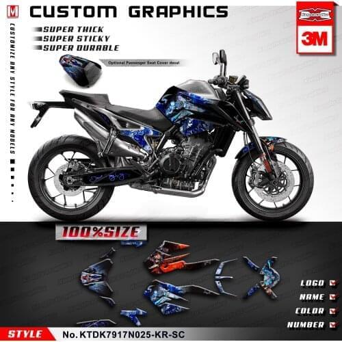KUNGFU GRAPHICS Sticker Kit Design for 790 2017 2018 2019 2020 with Seat Cowl Decals Style No.KTDK7917N025-KR-SC