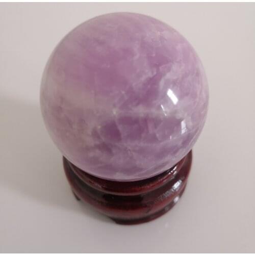 Natural Purple Spodumene Ball Hand Polished Crystal Ball Healing Meditation Home Decoration