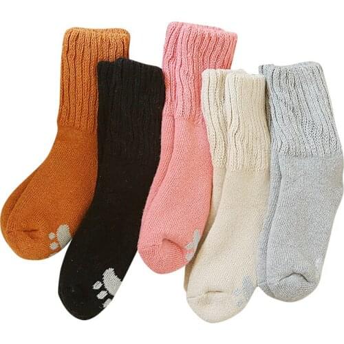 Socks Women Wool Solid Comfortable Super Thick Mid Socks Sweat-absorbing Keep Warm Snow Socks Female