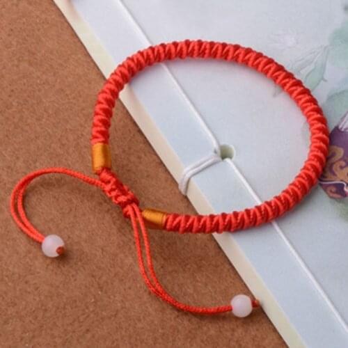 1Pcs! New 8cm Classic Red String Bracelet Lucky Chinese Red Rope String Wrap Bracelet Good Luck Freeshiping Hand-woven Hand Rope