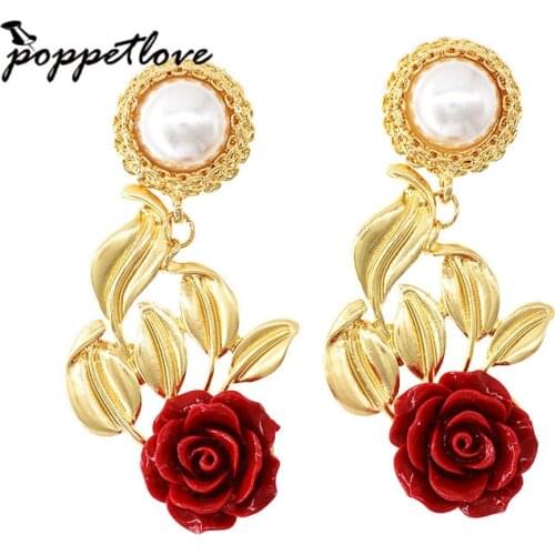 Poppetlove Women's Gold Earrings