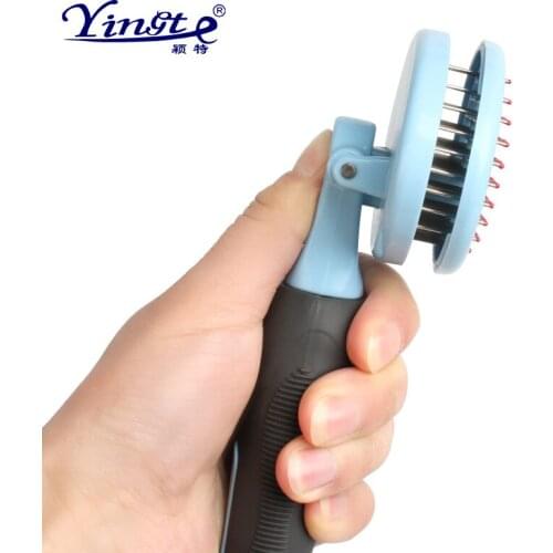 Pet Products Pet Comb Cat Dog Automatic Hair Removal Comb Plastic Beauty Cleaning Brush Dog OpenKnot comb