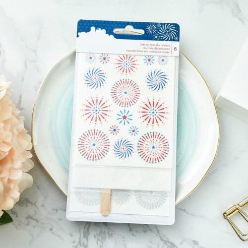 Romantic Fireworks Rub On set for Scrapbooking DIY Projects/Photo Album/Card Making Crafts