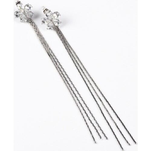 S925 Flower Earrings, Cubic Zirconia Ladies Accessory Fashion Hypoallergenic Jewelry CORUIXI E182180