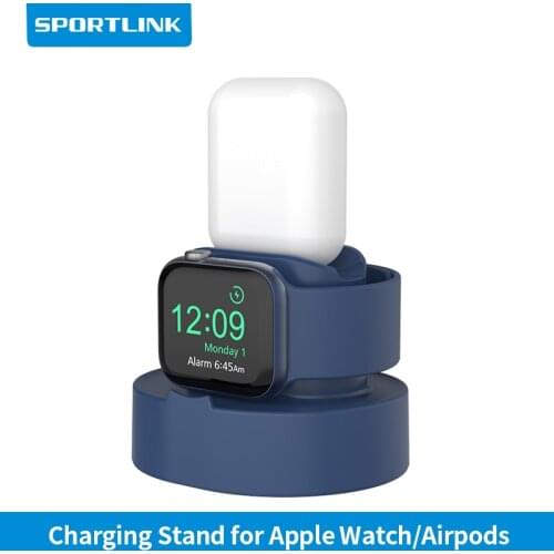 Sportlink 2 In 1 Watch Charge Stand Dock For Apple Watch Series 6/Apple Watch SE Airpods iPhone 11 Pro Max X XS 8 Charge Holder