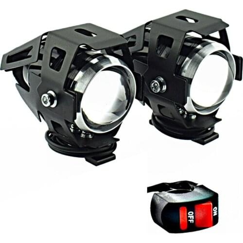 Motorcycle Work Lights Led Moto Headlights 12v 125w Auxiliary Angel eyes Lamp Motorbike Fog spot lamp Offroad spotlights ATV DRL