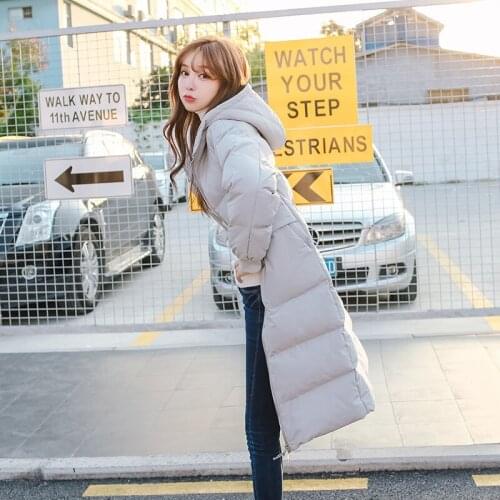 Thick Warm Winter Jacket Parkas Women Clothes 2019 Elegant Down Cotton Long Coat Ladies Korean Jackets Casacas MB701LW492