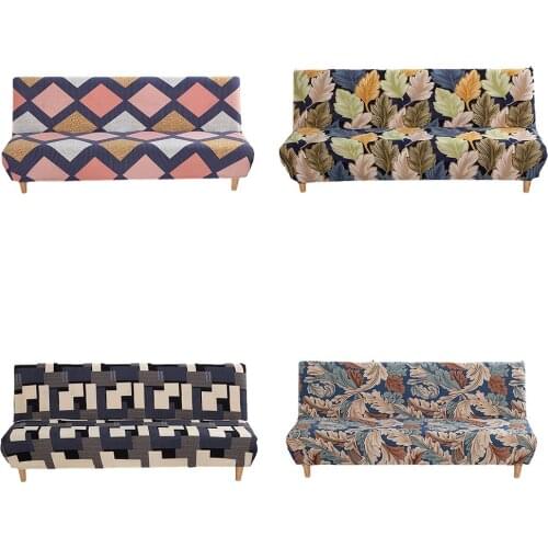 Universal Soft Stretch Sofa Cover Without Armrests Full Coverage Folding Sofa Protector Slipcover For 160 To 190 Cm Sofa