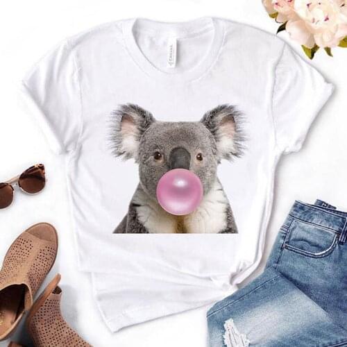Koala Chewing Gum Print Women tshirt Cotton Casual Funny t shirt Gift For Lady Yong Girl Top Tee PM-134