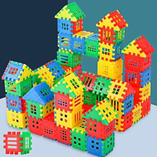 1SET = 160/100PCS Baby Children Kids Construction Educational Learning House Building Brain Developmental Game Blocks Toy Set L1