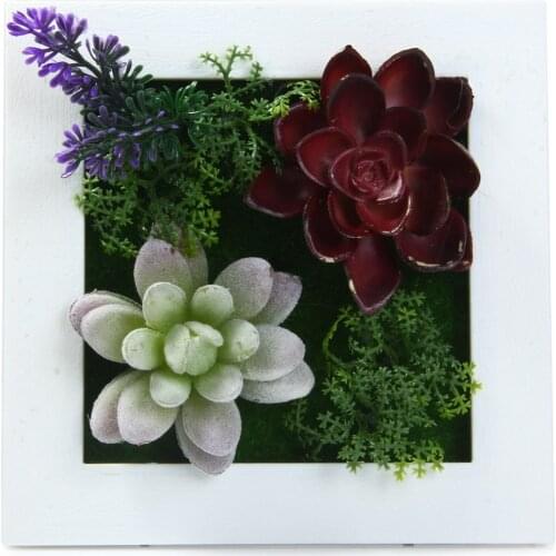 15cm *15cm 3D Potted Plants Wall Hanging Emulational Home Bar Party Decoration Artificial flowers Succulents home decor