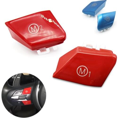 2pcs Red / Blue Car Custom M1 M2 Mode Steering Wheel Button For BMW M3 M4 F80 F82 F83