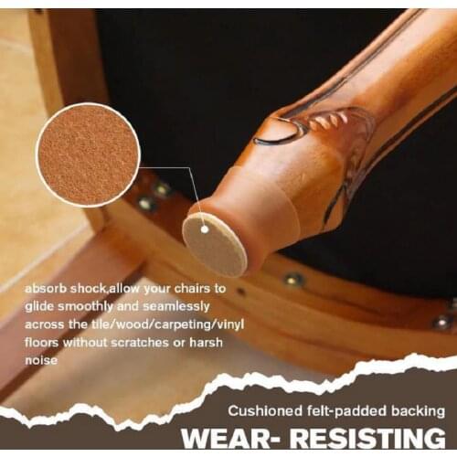 4PCS Felt Table Chair Protective Cover Upgrade Version Silicone Chair Leg Caps Feet Pads Non-Slip Mute Protective Case