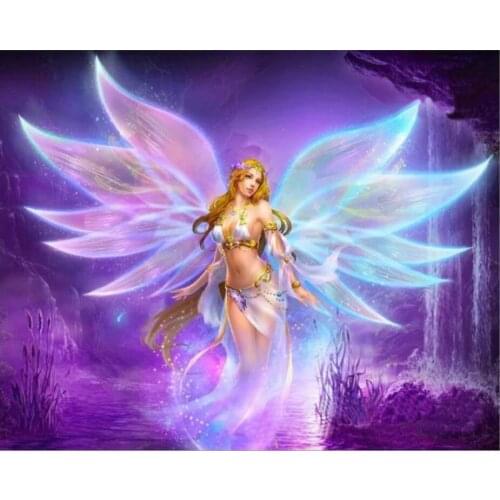 5d Diamond Embroidery Painting Angel Wing Girl Mosaic Rhinestones Sticker Wall Decor Puzzle Picture Toy Diamond Dotz Large Size