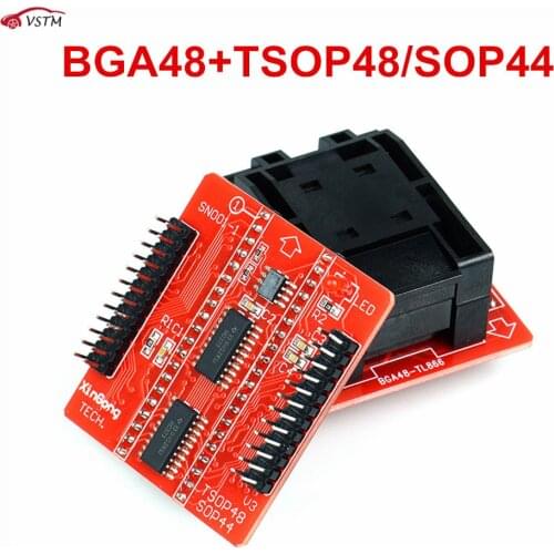 Hot Professional BGA48 Adaper with TSOP48/SOP44 base board adapter support for TL866 series Programmer TL866II PLUS Originally