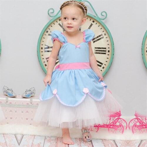 Girl Princess Aurora Costume for Children from 2-6Y Little GirlDress up Clothes Children Sleeping Beauty Halloween Cosplay Dress