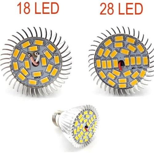 E27 18/28LED Plant grow Light Yellow Lights Full Spectrum Box Tent Room Phyto Lamps Indoor Ccultivo Growing Greenhouse For Home